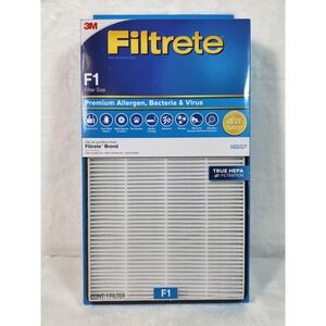 Filtrete F1 True HEPA Room Air Purifier Filter Premium Allergen Bacteria Virus